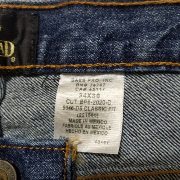 Redhead Men's‎ Jeans Blue Pockets Dark Wash Denim Classic Fit Size 34W X 36L - Picture 9 of 12